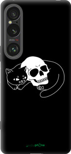 Силиконовый чехол С изображением кота и черепа для Sony Xperia 1 VI - 6491u-3975 изображение 