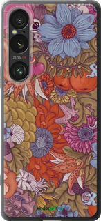 Силиконовый чехол Абстрактные цветы для Sony Xperia 1 VI - 6526u-3975 изображение 