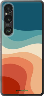 Силіконовий чехол У стилі ретро з хвилями для Sony Xperia 1 VI - 6531u-3975 изображение 
