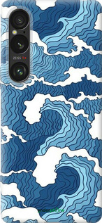 Силиконовый чехол Абстрактный рисунок морских волн для Sony Xperia 1 VI - 6538u-3975 изображение 
