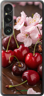Силиконовый чехол Вишня в шоколаде для Sony Xperia 1 VI - 6698u-3975 изображение 