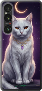 Силиконовый чехол Mystic White Cat Gothic Dark Purple Gold для Sony Xperia 1 VI - 6805u-3975 изображение 