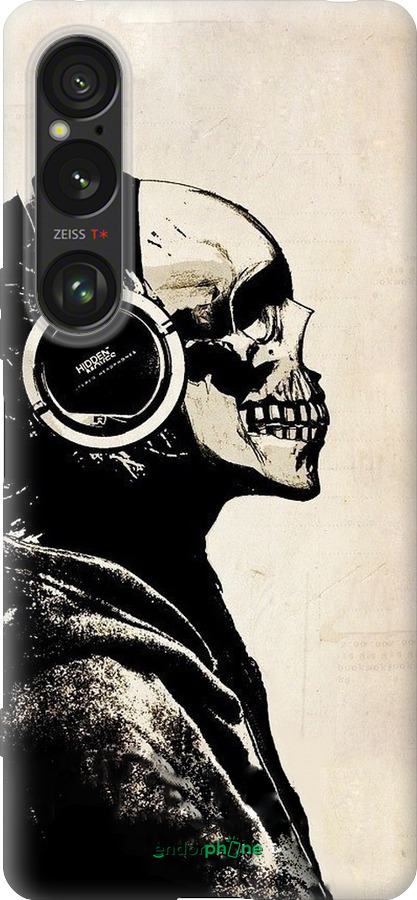 Силиконовый чехол Скелет-меломан v2 для Sony Xperia 1 VI - 1200u-3975 изображение 