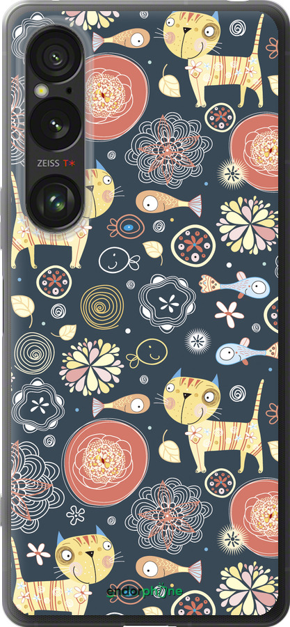 Силиконовый чехол Котята v4 для Sony Xperia 1 VI - 1224u-3975 изображение 