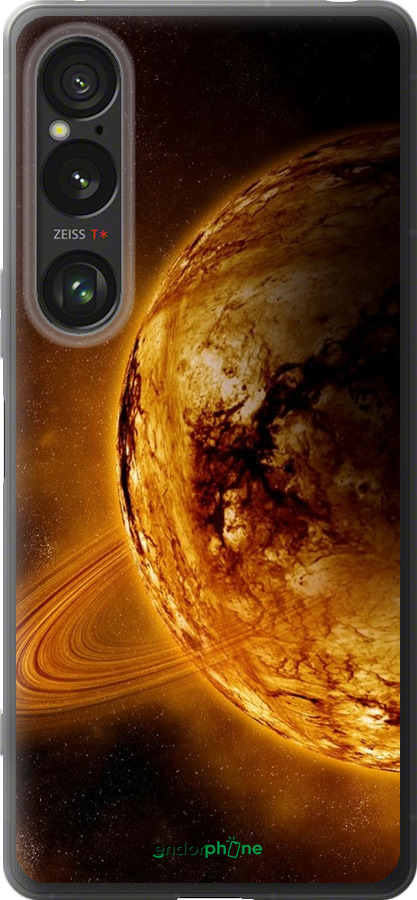 Силіконовий чехол Жовтий Сатурн для Sony Xperia 1 VI - 170u-3975 изображение 