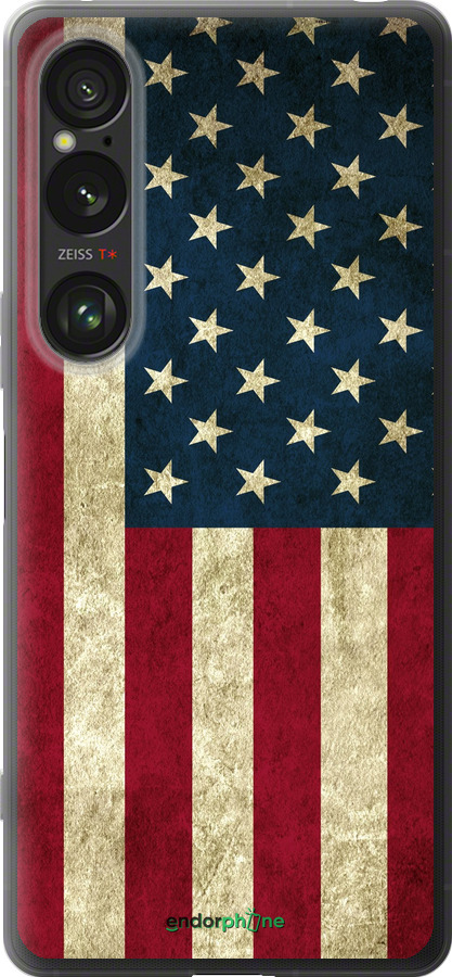 Силиконовый чехол Флаг США для Sony Xperia 1 VI - 395u-3975 изображение 