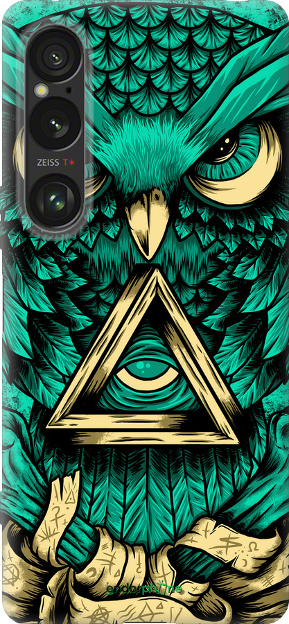 Силиконовый чехол Сова Арт-тату для Sony Xperia 1 VI - 3971u-3975 изображение 