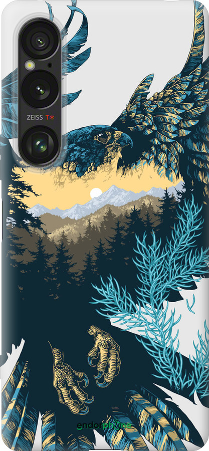 Силиконовый чехол Арт-орел на фоне природы для Sony Xperia 1 VI - 3983u-3975 изображение 