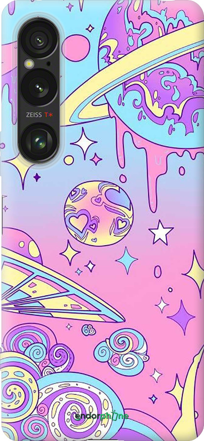 Силиконовый чехол Розовая галактика для Sony Xperia 1 VI - 4146u-3975 изображение 