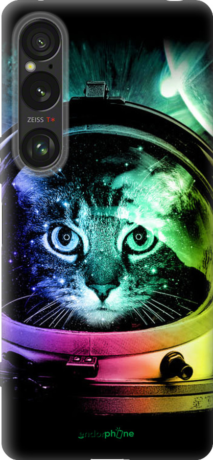 Силиконовый чехол Кот-астронавт для Sony Xperia 1 VI - 4154u-3975 изображение 