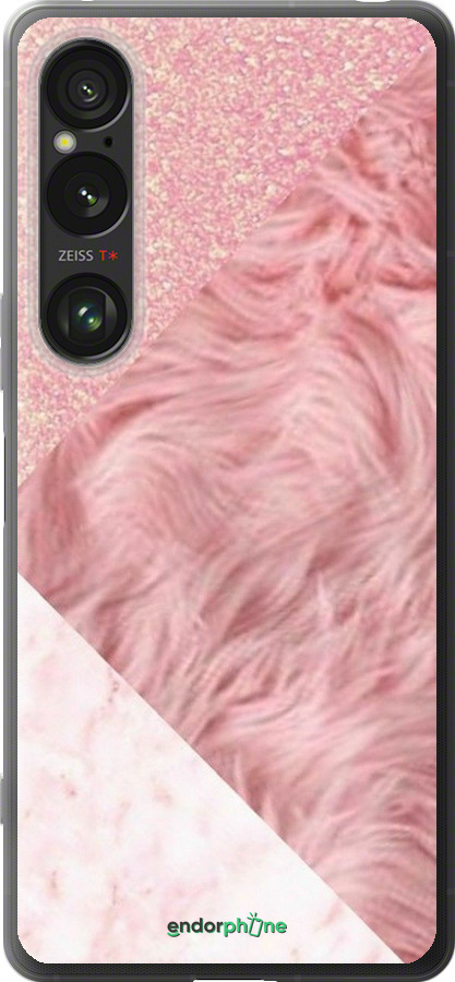 Силиконовый чехол Розовые текстуры для Sony Xperia 1 VI - 4343u-3975 изображение 