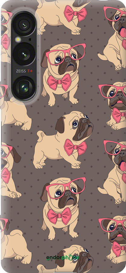 Силіконовий чехол мопсики 2 для Sony Xperia 1 VI - 4362u-3975 изображение 