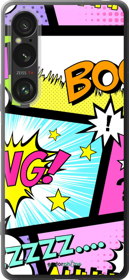 Силиконовый чехол Комикс 1 для Sony Xperia 1 VI - 4407u-3975 изображение 