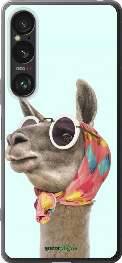 Силиконовый чехол Модная лама для Sony Xperia 1 VI - 4479u-3975 изображение 