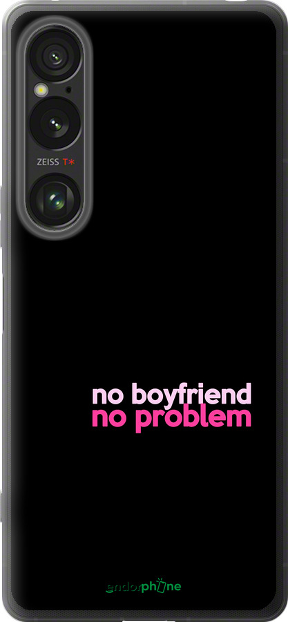 Силиконовый чехол no boyfriend no problem для Sony Xperia 1 VI - 4549u-3975 изображение 