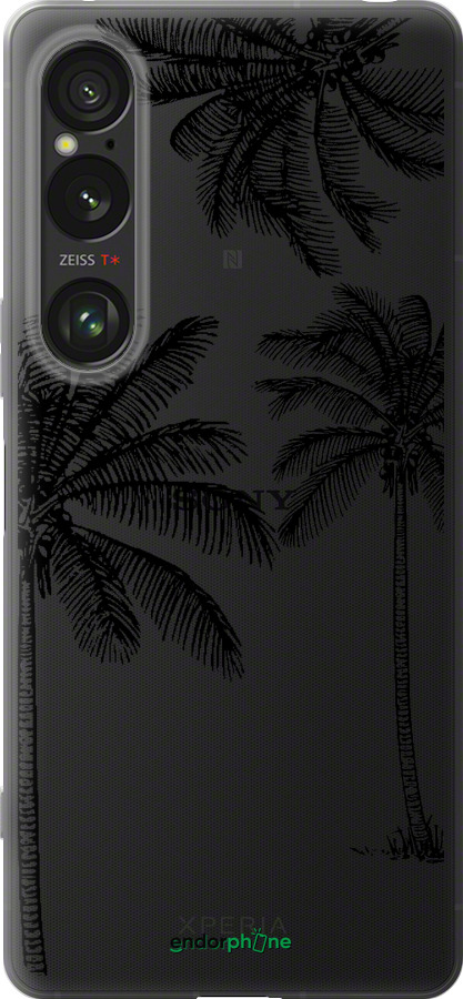 Силиконовый чехол Пальмы1 для Sony Xperia 1 VI - 4634u-3975 изображение 