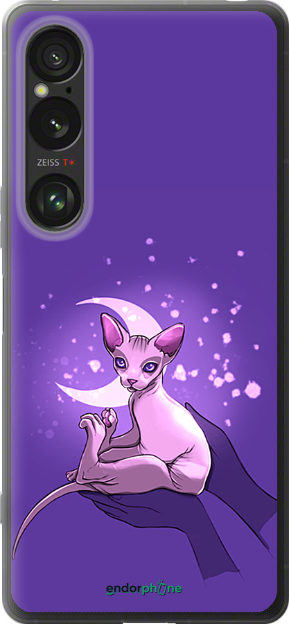 Силиконовый чехол Кот2 для Sony Xperia 1 VI - 4676u-3975 изображение 
