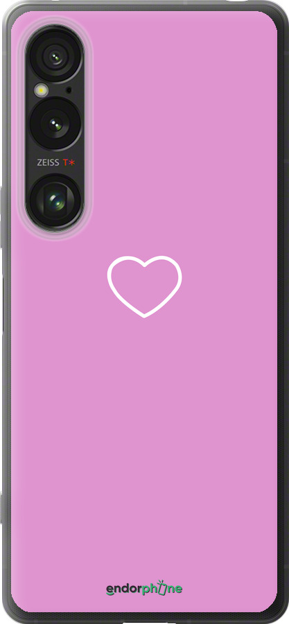 Силиконовый чехол Сердце 2 для Sony Xperia 1 VI - 4863u-3975 изображение 