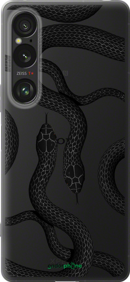 Силиконовый чехол Змеи для Sony Xperia 1 VI - 5473u-3975 изображение 