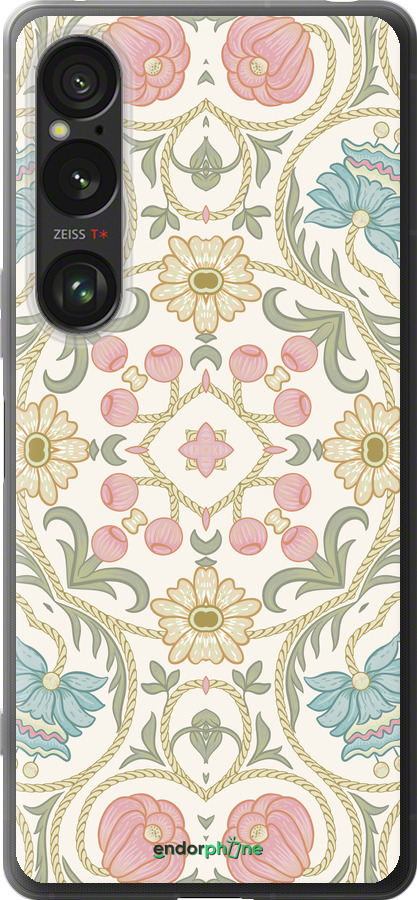 Силиконовый чехол Цветочный орнамент v2 для Sony Xperia 1 VI - 5513u-3975 изображение 