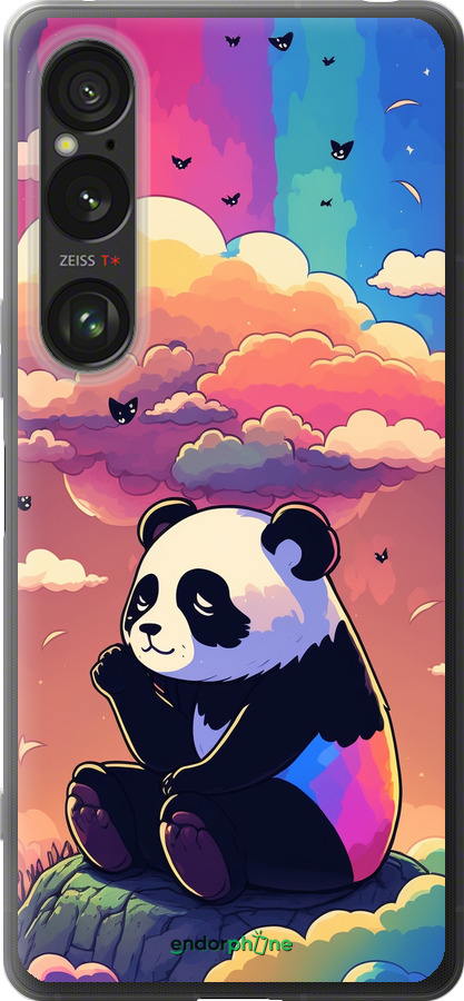Силиконовый чехол Панда в облаках для Sony Xperia 1 VI - 5585u-3975 изображение 