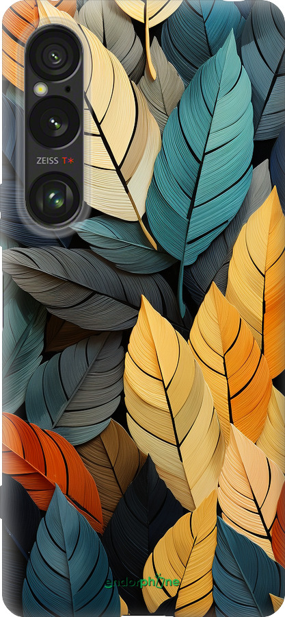 Силиконовый чехол Кольорове листя для Sony Xperia 1 VI - 5644u-3975 изображение 