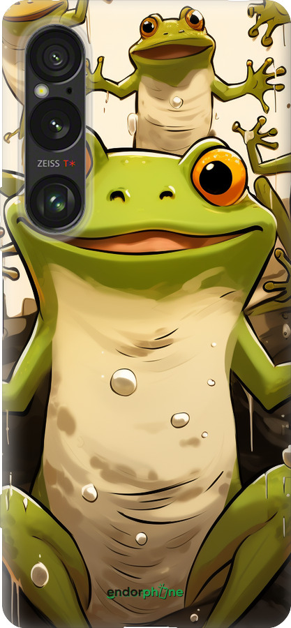 Силиконовый чехол Веселая жаба для Sony Xperia 1 VI - 5658u-3975 изображение 