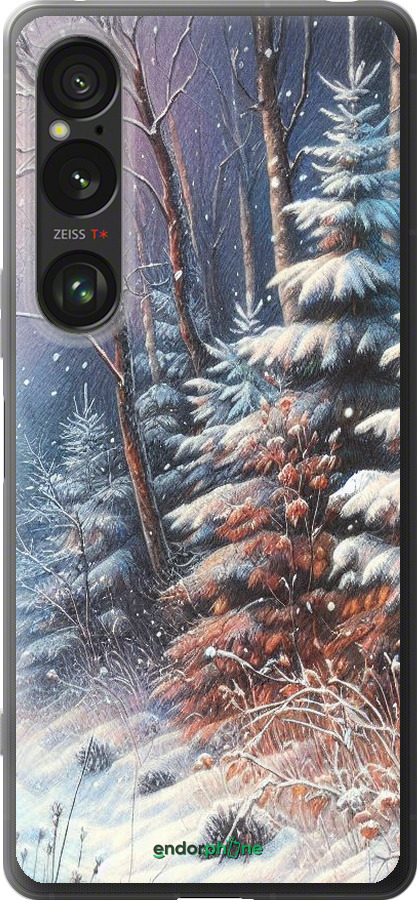 Силиконовый чехол Зимний пейзаж для Sony Xperia 1 VI - 5814u-3975 изображение 