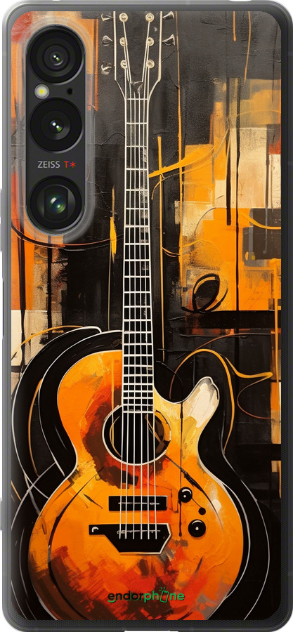 Силиконовый чехол Чехол для телефона Оранжевая Гитара для Sony Xperia 1 VI - 5934u-3975 изображение 