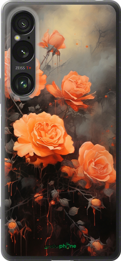 Силиконовый чехол Оранжевые розы для Sony Xperia 1 VI - 5944u-3975 изображение 