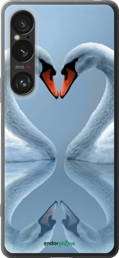 Силиконовый чехол Лебеди для Sony Xperia 1 VI - 6007u-3975 изображение 