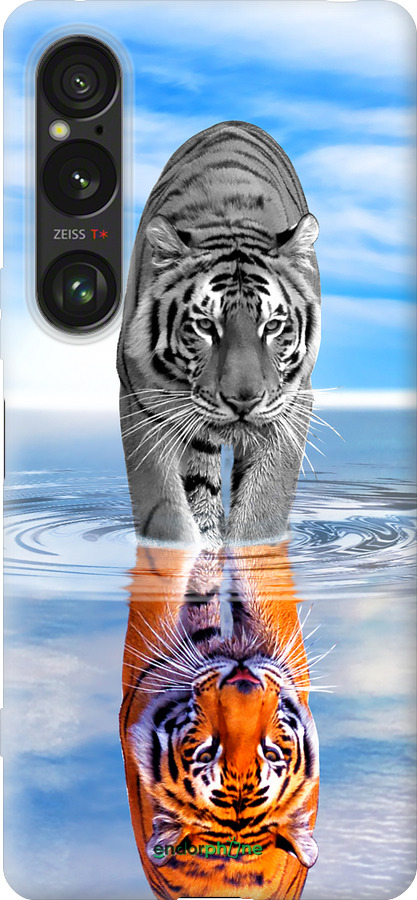 Силиконовый чехол Тигр для Sony Xperia 1 VI - 6016u-3975 изображение 