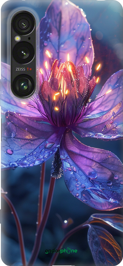 Силиконовый чехол Магический цветок для Sony Xperia 1 VI - 6038u-3975 изображение 
