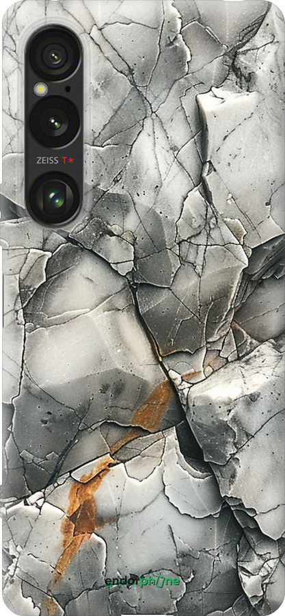 Силіконовий чехол Сірий мармур для Sony Xperia 1 VI - 6041u-3975 изображение 