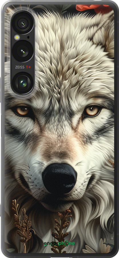 Силиконовый чехол Волчий взгляд для Sony Xperia 1 VI - 6066u-3975 изображение 