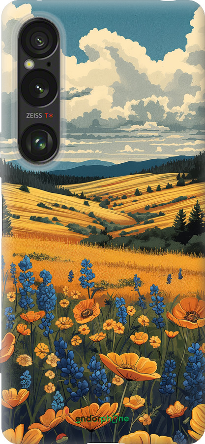 Силиконовый чехол Украинское поле для Sony Xperia 1 VI - 6082u-3975 изображение 