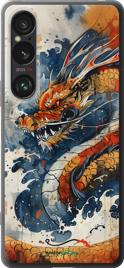 Силиконовый чехол Ярость дракона для Sony Xperia 1 VI - 6112u-3975 изображение 