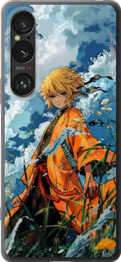 Силиконовый чехол Zenitsu Agatsuma для Sony Xperia 1 VI - 6117u-3975 изображение 