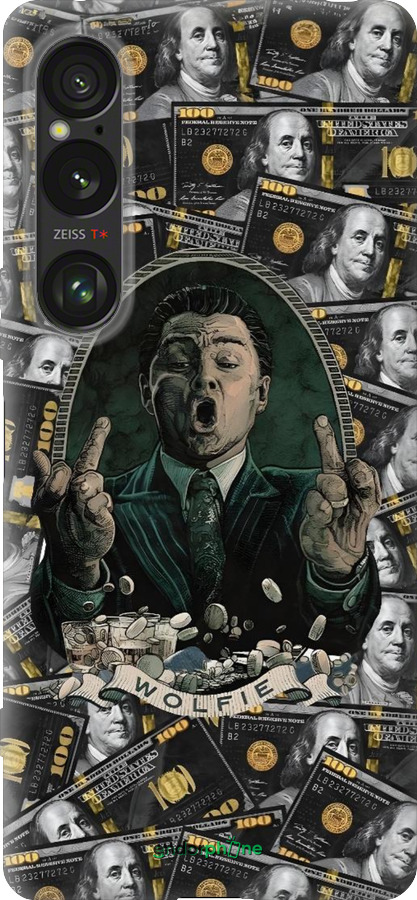 Силиконовый чехол Волк с валл стрит для Sony Xperia 1 VI - 6287u-3975 изображение 