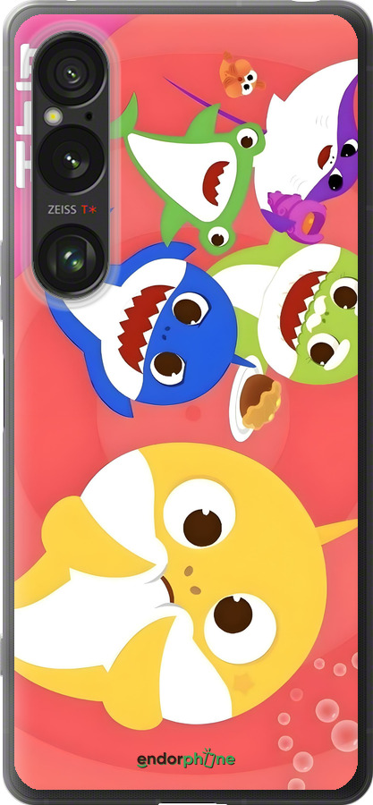 Силіконовий чехол Бейби Шаркс для Sony Xperia 1 VI - 6305u-3975 изображение 