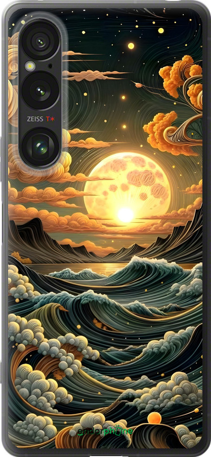 Силіконовий чехол Арт волны для Sony Xperia 1 VI - 6332u-3975 изображение 