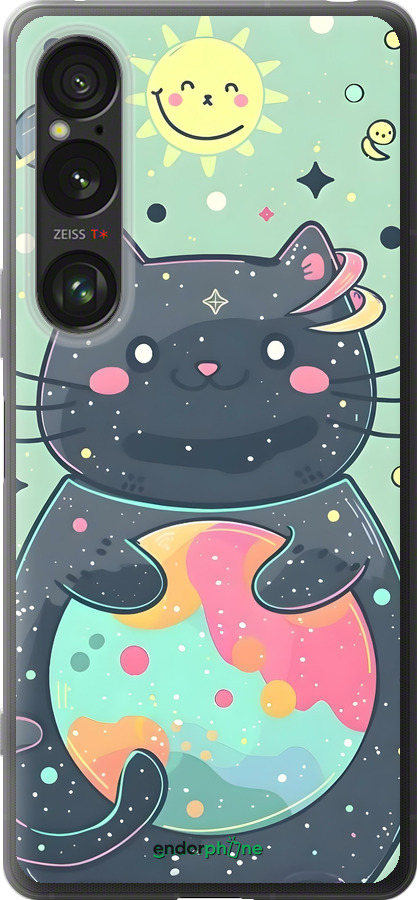 Силиконовый чехол Милый котик для Sony Xperia 1 VI - 6364u-3975 изображение 