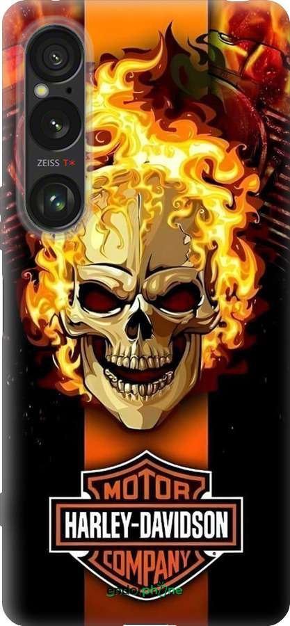 Силиконовый чехол Харлей девидсон для Sony Xperia 1 VI - 6370u-3975 изображение 