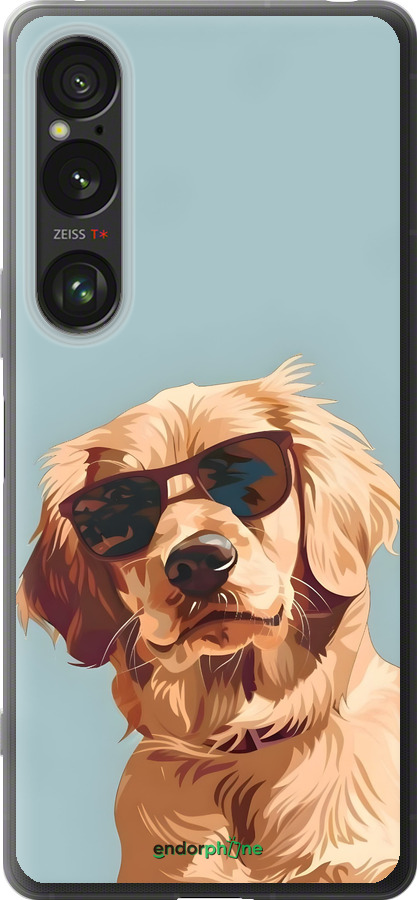 Силиконовый чехол Пес в очках для Sony Xperia 1 VI - 6381u-3975 изображение 