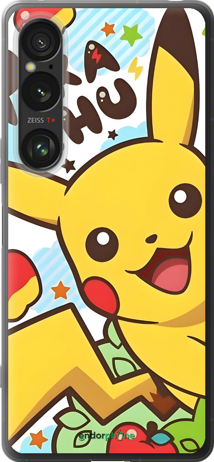 Силиконовый чехол Пикачу 2 для Sony Xperia 1 VI - 6391u-3975 изображение 