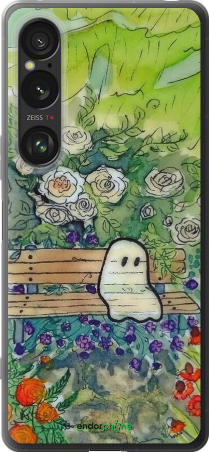 Силиконовый чехол Грустное привидение для Sony Xperia 1 VI - 6403u-3975 изображение 