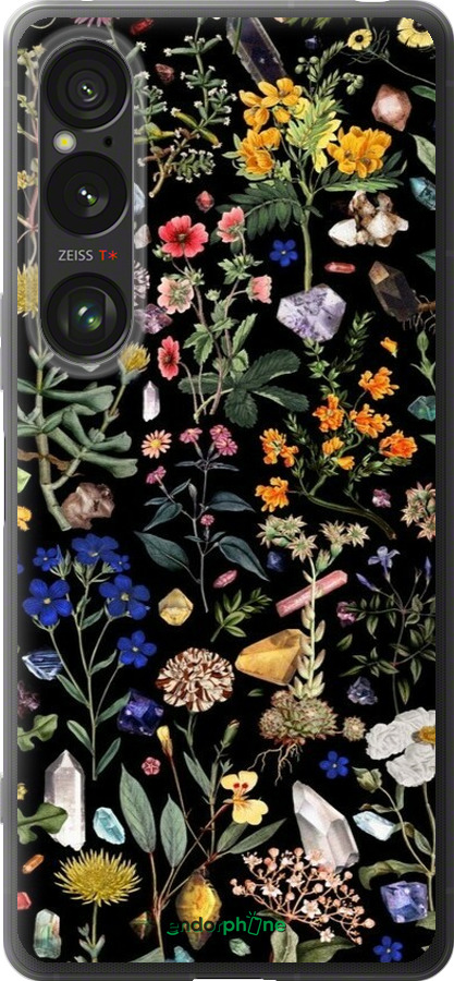 Силиконовый чехол С цветами для Sony Xperia 1 VI - 6422u-3975 изображение 