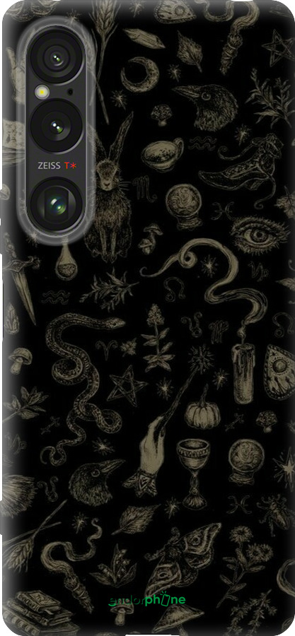 Силиконовый чехол Мистический коллаж с травами и магическими символами для Sony Xperia 1 VI - 6428u-3975 изображение 