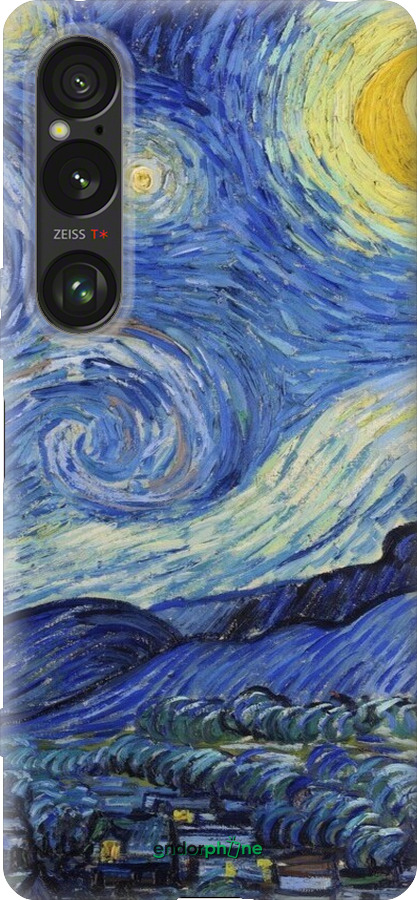 Силиконовый чехол «Звездная ночь» Винсента Ван Гога для Sony Xperia 1 VI - 6433u-3975 изображение 