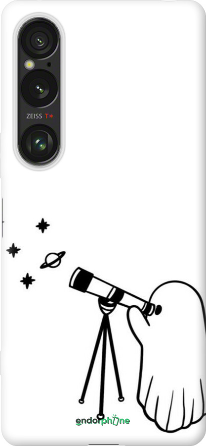 Силиконовый чехол Привидение астроном для Sony Xperia 1 VI - 6444u-3975 изображение 